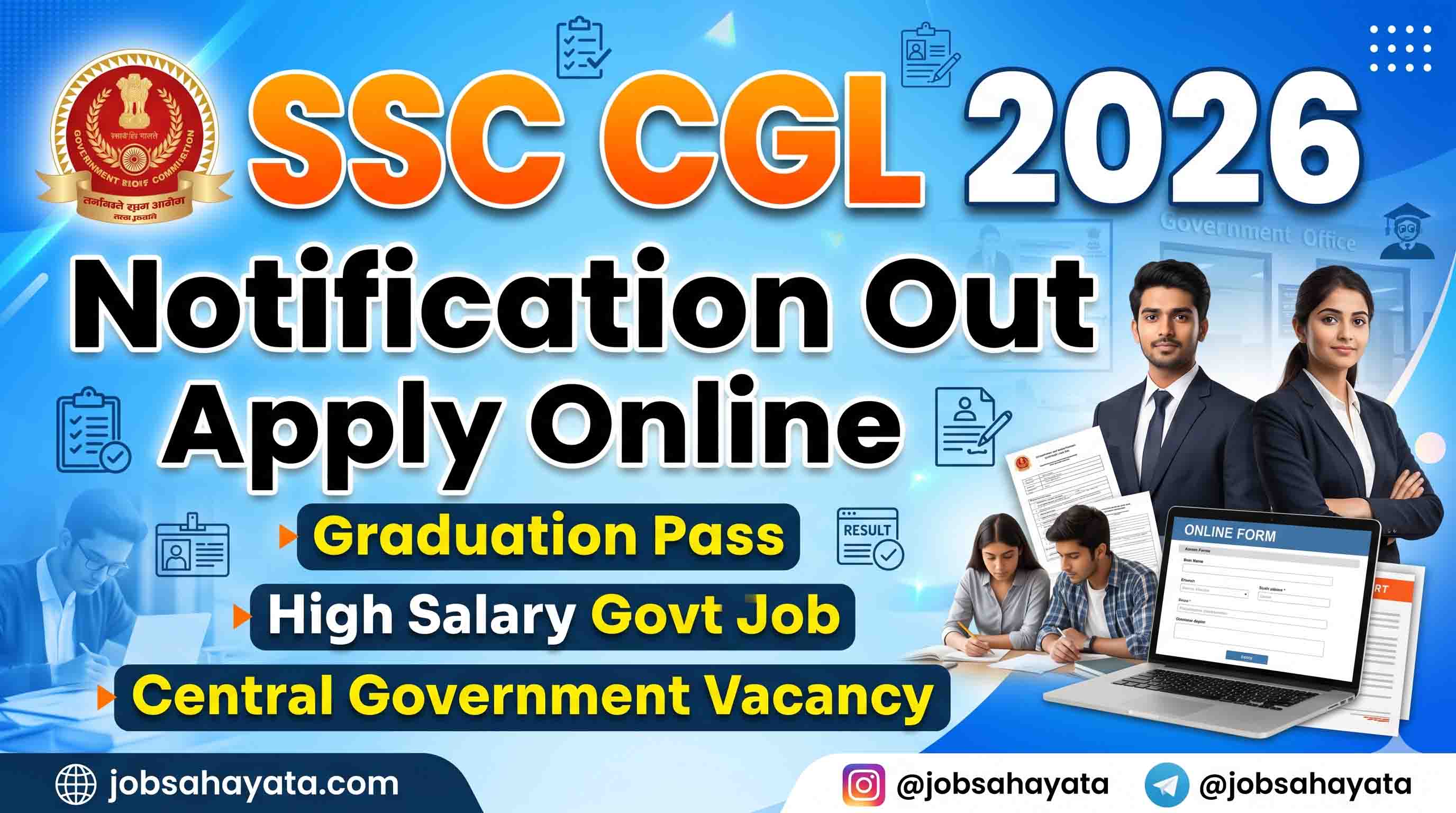 SSC CGL 2026 Notification Out Apply Online Featured Image